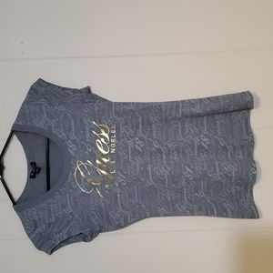 EUC Guess t-shirt, small, gray with gold decal. 3 for $30